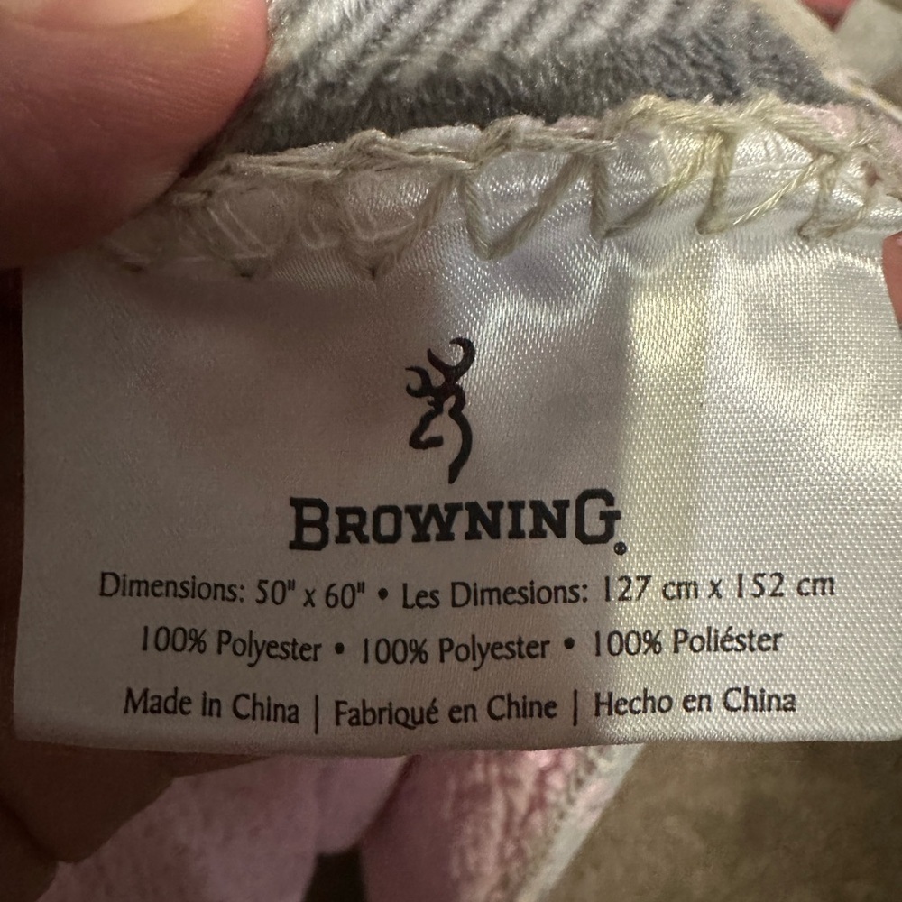 Girls pink and gray browning blanket - Picture 3 of 5